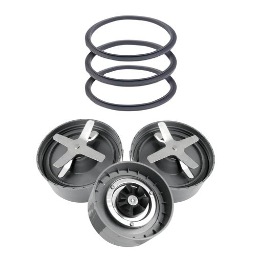 3 Pack Replacement Nutribullet Rubber Seal with 3 Pack Nutribullet Blade 900w /600 for Nutribullet Blades Replacement Nutribullet Blender Blade Replacement Nutribullet Blender Parts