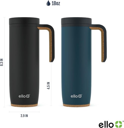 Ello Magnet 18oz Stainless Steel Water Bottle - Insulated & Leak-Proof Design