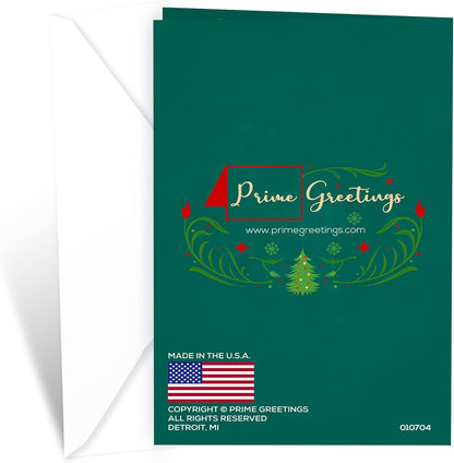 Prime Greetings Christmas Card for Brother and Sister-In-Law - Eco-Friendly, Thick Card Stock, 5in x 7.75in
