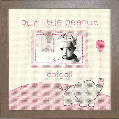 Dimensions 70-35348 Little Peanut Counted Cross Stitch Kit Baby Photo Frame, 8" x 8"