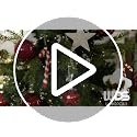 Candy Cane Christmas Decorations Set of 6 - Red & White Glass Ornaments