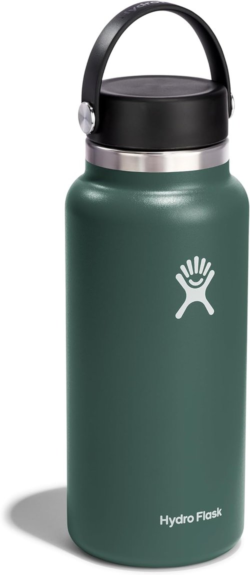 Hydro Flask 32Oz Wide Mouth Water Bottle - Flexible Cap for Easy Drinking