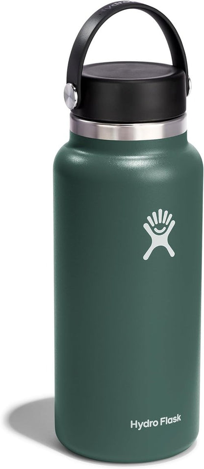 Hydro Flask 32Oz Wide Mouth Water Bottle - Flexible Cap for Easy Drinking