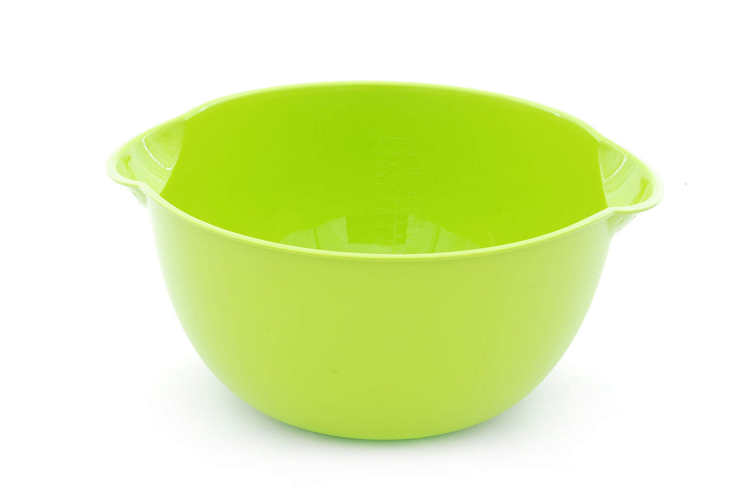 Mintra Home Mixing Bowl w/Colander (Large 4.5L, Green) - For Washing & Draining Fruits And Vegetables - Heavy Duty Plastic for Baking, Cooking Supplies - Dishwasher Safe