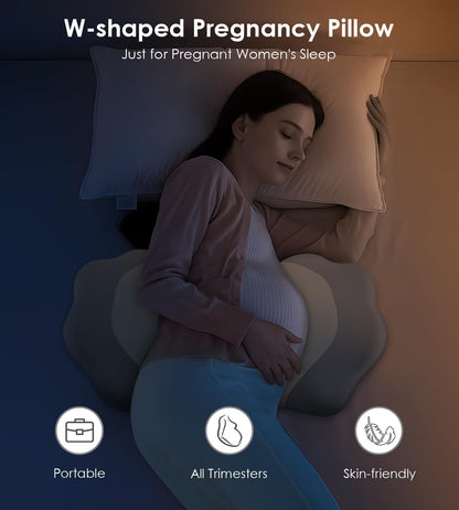 Regine Switzerland Memory Foam Pregnancy Pillow - Adjustable Maternity Support for Side Sleepers