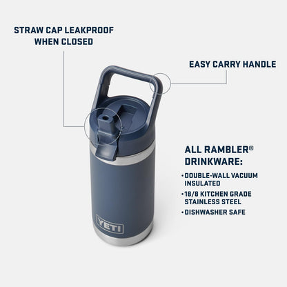 YETI Rambler Jr. 12 oz Kids Bottle - Durable Design with Straw Cap for Easy Hydration