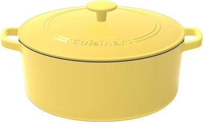 Cuisinart Enameled Cast Iron Round Casserole - 7-Quart in Vibrant Yellow for Perfect Cooking
