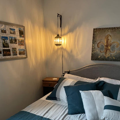 YLONG-ZS Hanging Lamps Swag Lights Plug in Pendant Light 16.4 FT Cord and Chain/Hanging Pendant Light Cage in-Line On/Off Dimmer Switch for Kitchen Island, Dining Room, Entryway