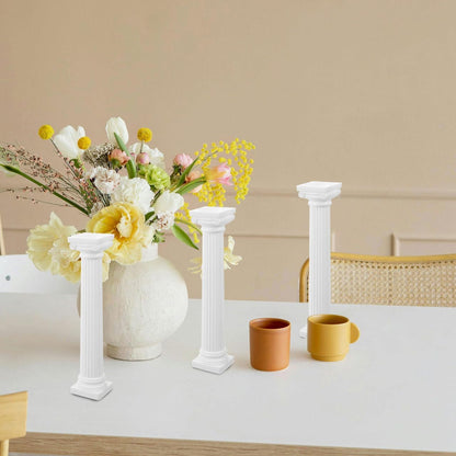 Roman Column Decorating Set - White Mini Columns for Home Décor & Photography Props | Nordic Classic Design