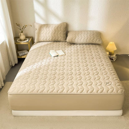 Brown Mattress Protector Fitted Deep Pocket 11 Inch - Washable King Size