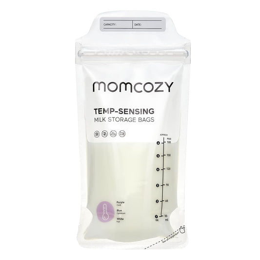 Momcozy Breastmilk Storage Bags - Temp-Sensing, No-Leak Design | 6 Ounce, 120 Count Pouches