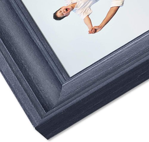 LaVie Home 8x10 Rustic Picture Frame - Tempered Glass for Wall Mount & Tabletop Display - Blue