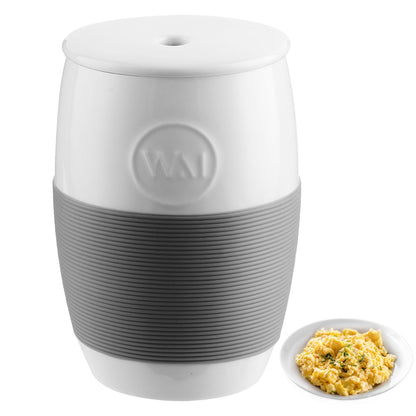 Non-Stick Ceramic Egg Cooker,Quick Scrambled Egg Maker with Silicone Sleeve for Easy Grip and Heat Protection, Holds Up to 4 Eggs for Mug Cakes, Muffins, and Omelets