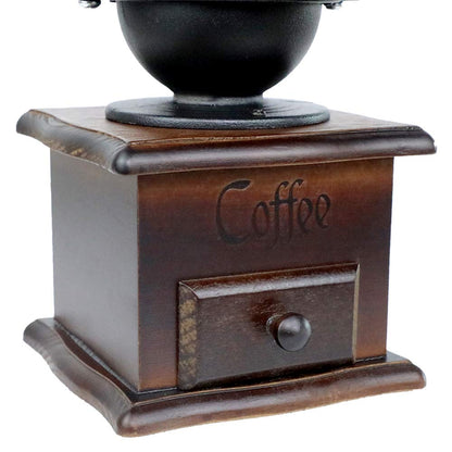 Manual Coffee Bean Grinder Vintage Antique Wooden Hand Grinder Coffee Grinder Roller,Best For Drip Coffee, Espresso, French Press, Cold & Turkish Brew