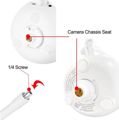 HelloBaby Flexible Baby Monitor Mount - Tool-Free Installation | Compatible with HB65, HB6550, HB6558, HB66, HB248 & ANMEATE SM935E/SM650