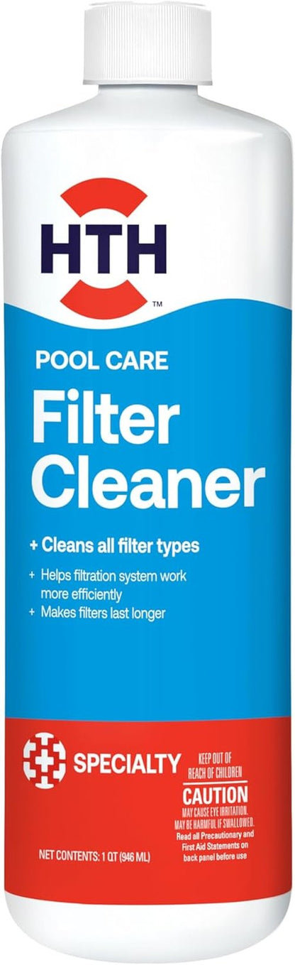 HTH 67227 Pool Filter Cleaner - Quickly Cleans & Prolongs Filter Life | Improves Filtration Efficiency, 32oz