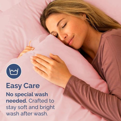 King Standard Pillow Cases - Ultra-Soft Hotel Quality Covers | Cozy, Fade-Free & Wrinkle Resistant - Baby Pink - Set of 2