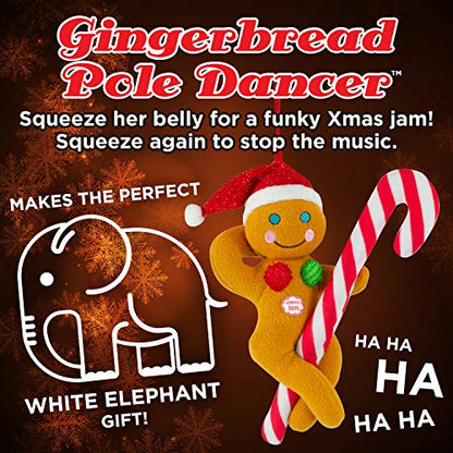Funny Christmas Ornament Gingerbread Pole Dancer Singing Naughty Holiday Decor