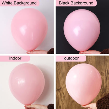 RUBFAC Latex Balloon Garland Kit - 129-Piece White & Pink Balloons for Baby Showers & Parties | 5-12 Inch Sizes