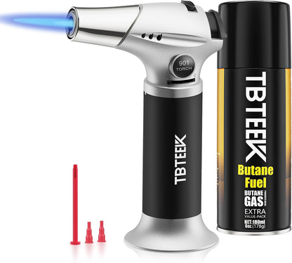TBTEEK Cooking Torch - Versatile Kitchen Lighter with Butane Fuel for BBQ, Baking & Soldering (1 Can)