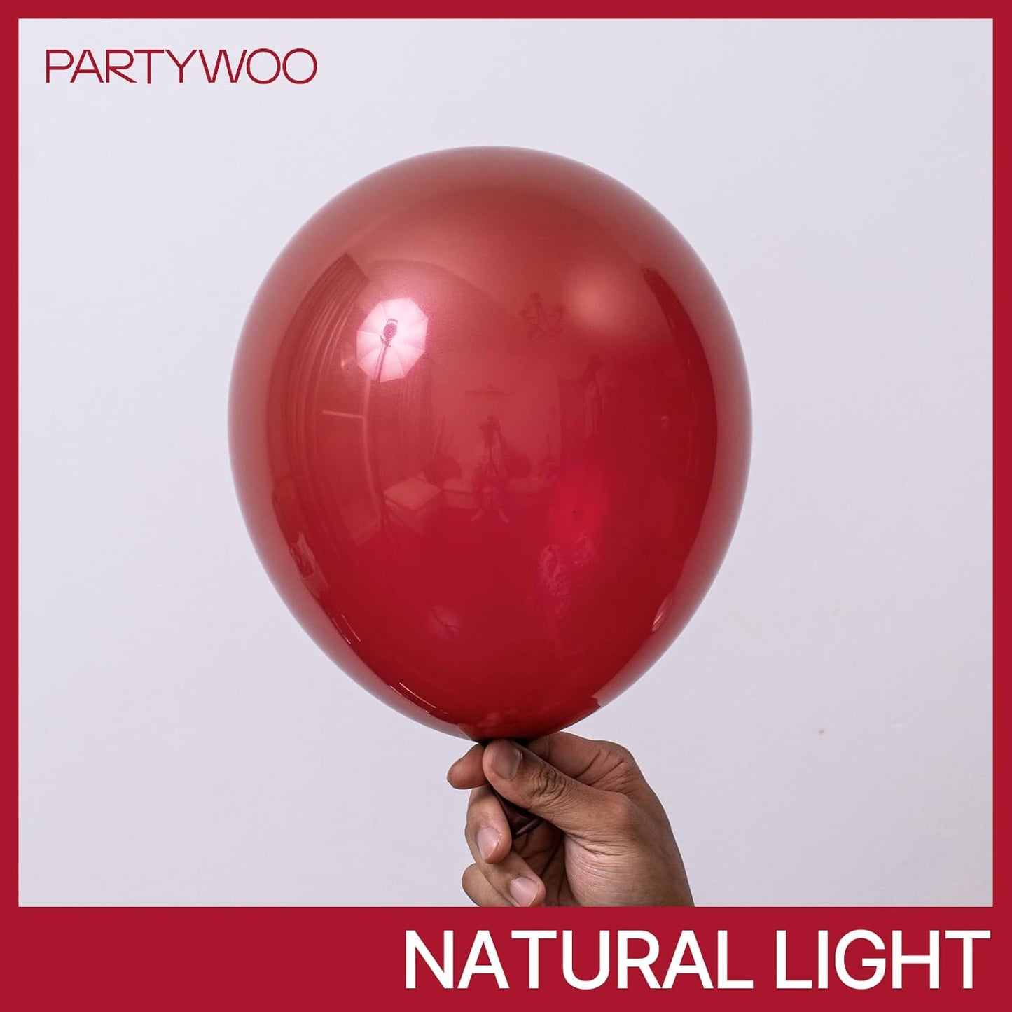 PartyWoo Burgundy Balloon Arch Kit - 127 Pcs in Various Sizes for Graduation & Birthday Decor | Dark Chestnut Red