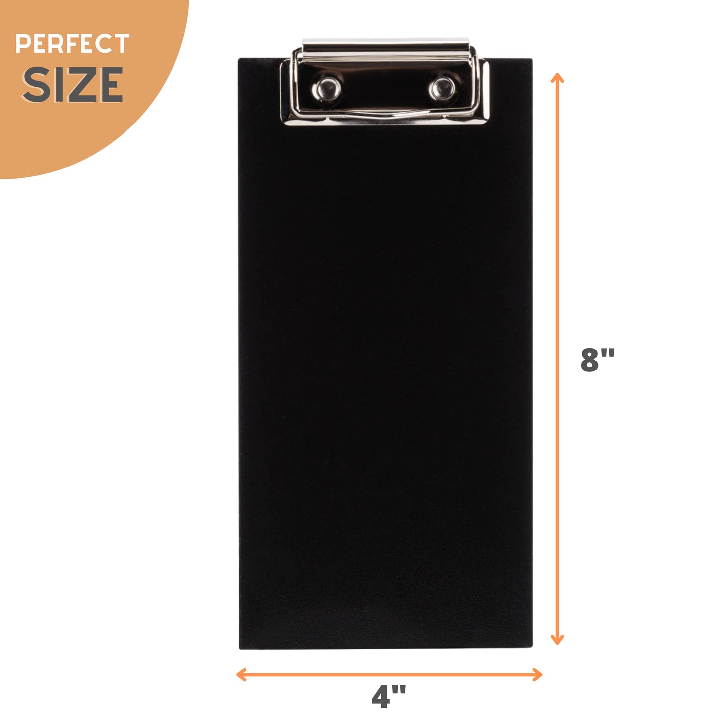 Olbia 10-Pack Wood Check Presenters for Restaurants, Server Book, Menu Holder for Cafes, Wooden Clip Board, Cute Waitress Book Organizer, Server Note Pads, Guest Check Book 8" x 4" (Black)