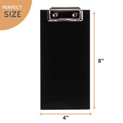 Olbia 10-Pack Wood Check Presenters for Restaurants, Server Book, Menu Holder for Cafes, Wooden Clip Board, Cute Waitress Book Organizer, Server Note Pads, Guest Check Book 8" x 4" (Black)