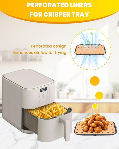 Bella 230PC Air Fryer Paper Liners - Non-Stick Parchment Sheets for Easy Cleanup | 200 Sheets + 30 Extras