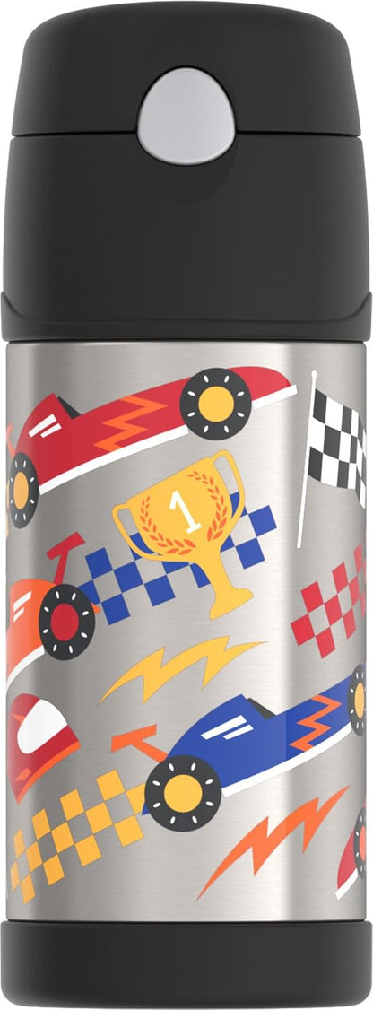 THERMOS FUNTAINER Water Bottle - 12 Ounce Stainless Steel Insulated Bottle with Straw for Kids