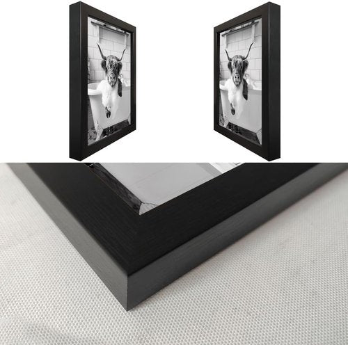 Highland Cow Bathroom Decor - Funny Farmhouse Canvas Print of Cow in Bathtub | Black & White Wall Art