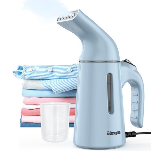 Blesgam Steamer for Clothes 700W, Fast Heat-up in 40S, 120ML Water Tank, 25g/min Strong Penetrating Steam, Portable Clothes Steamer Iron for Travel and Home(GY169-Blue)