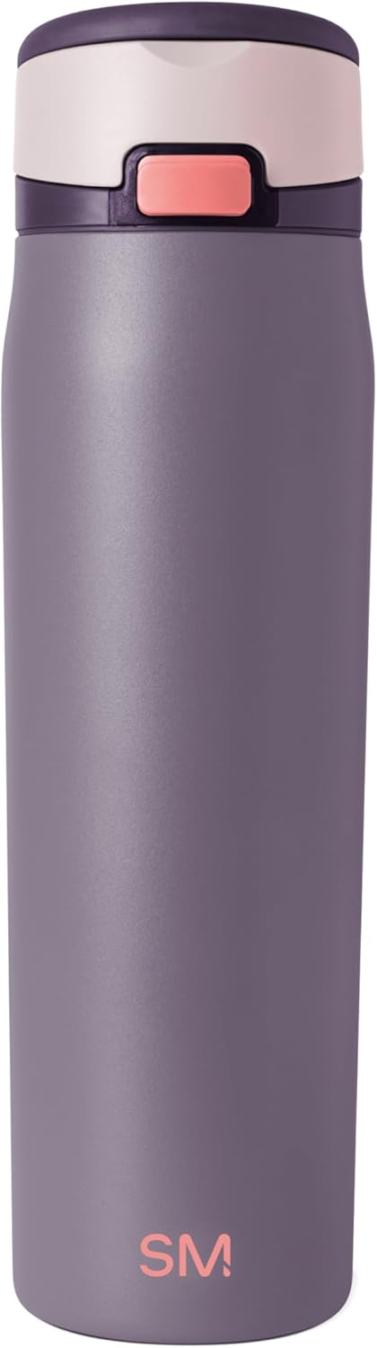 Simple Modern Mesa Loop Water Bottle - Insulated 24oz Stainless Steel with Covered Straw | Iris Sage