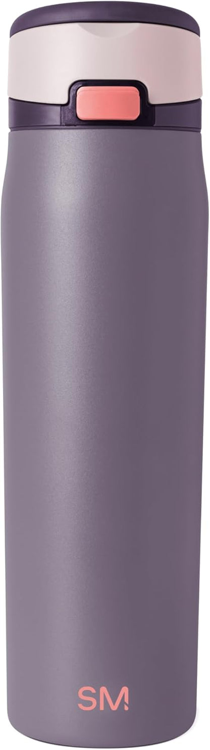 Simple Modern Mesa Loop Water Bottle - Insulated 24oz Stainless Steel with Covered Straw | Iris Sage