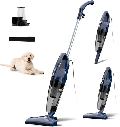 Skiennix Corded Vacuum Cleaner - 14KPa Powerful Suction, Lightweight Stick Design, Converts to Handheld for Pet Hair & Hard Floors