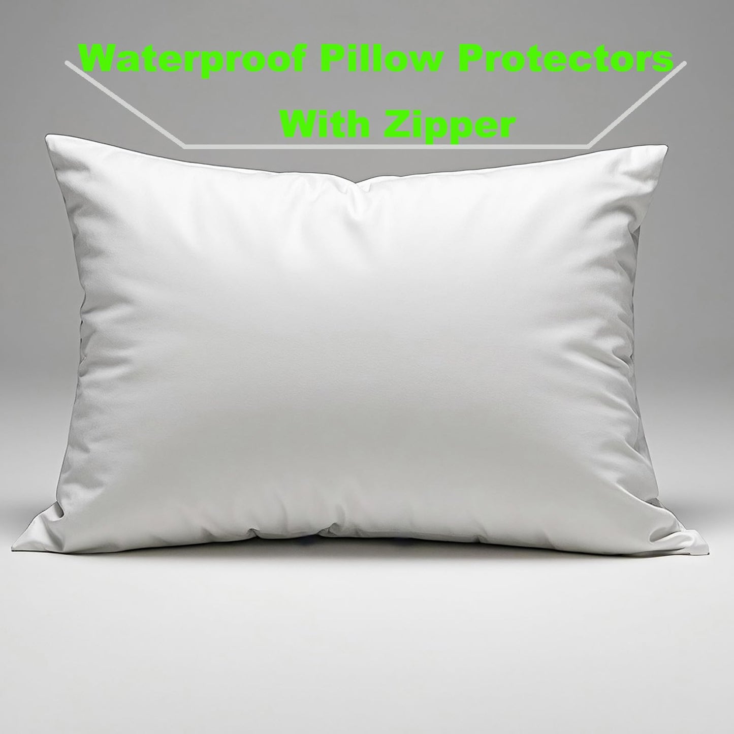 MOONVAN Waterproof Pillow Protectors Queen 20x28 Inches 4 Pack with Zipper Dust Proof Moisture Proof Sweat Proof Pillow Case Cover Protector Soft Cozy White