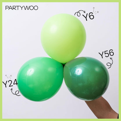 PartyWoo Lime Green Balloons - 101pcs 12 Inch Latex Helium Balloons for Graduation & Birthday Decor