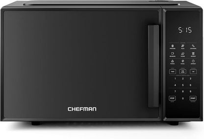 Chefman Microwave Oven - 0.9 Cu. Ft. Capacity, 900 Watts, 10 Power Levels & 6 Cooking Presets - Black