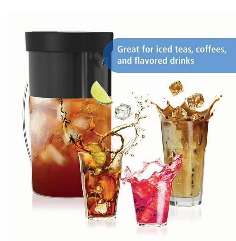 2-Quart Iced Tea & Coffee Maker - 8-Cup Capacity, Fast Brew, Adjustable Strength