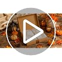 Pumpkin Fall Hand Towels 2 Pack Khaki White 100% Cotton Bathroom Decor