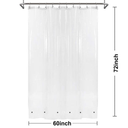 Barossa Design 60 x 72 Inches Shower Curtain Liner with 6 Weighted Magnets, Heavy Duty PEVA, 10 Grommet Holes, Waterproof, PVC Free, Clear, 60x72