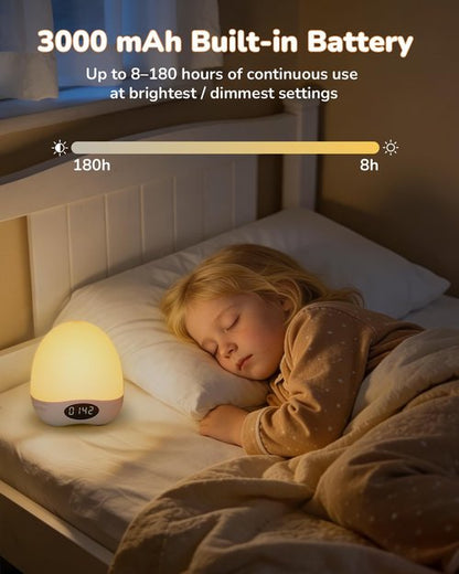 Egg Night Light for Nursery, Portable Rechargeable Baby Nightlight with Touch Control & RGB Color Changing, Dimmable Breastfeeding Lamp with Timer, Cute Wireless Night Light, Newborn Essentials