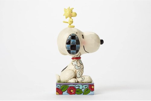 Enesco Peanuts Collection | Jim Shore Snoopy & Woodstock Figurine - Handcrafted 5-Inch Collectible Decor
