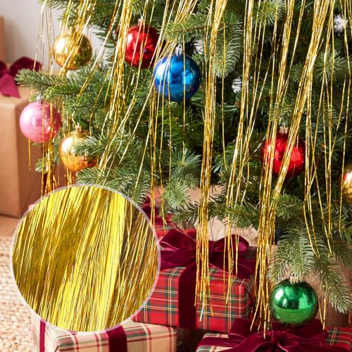 Sumind 14000 Pcs Gold Christmas Icicle Tinsel Decorations for Holiday Tree & Party