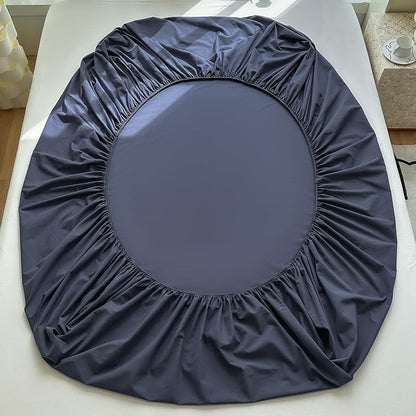 Queen Fitted Sheet with Elasticated Edges Microfiber Shrink-Resistant BYHIP A03