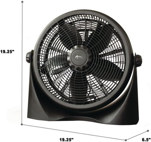 Alera 16" Super-Circulation Tilt Fan - 3-Speed Plastic Design in Sleek Black Finish
