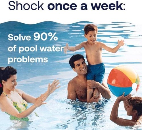 HTH 52043 Pool Care Shock - Advanced Swimming Pool Chemical Prevents Bacteria & Algae | 2 lbs (2-Pack)