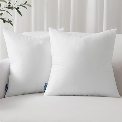 MIULEE Throw Pillow Inserts - Set of 2, 18x18 Inches, 100% Virgin Filling for Couch & Sofa