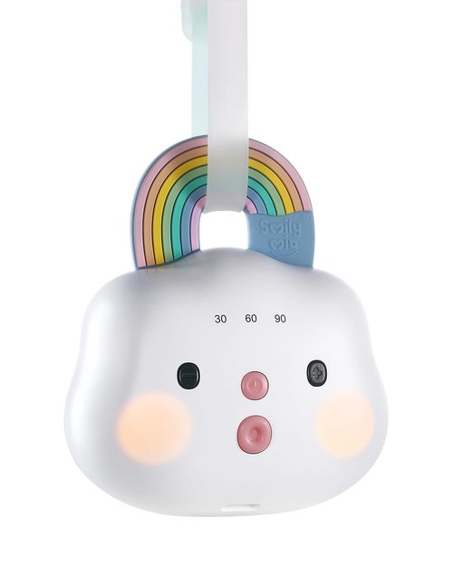 Baby Sound Machine - Portable White Noise Device with 14 Soothing Sounds & Night Light | Rechargeable with 3 Timer Settings