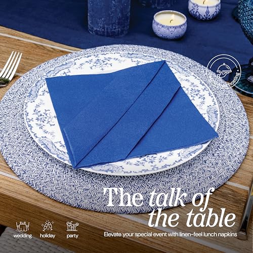 Disposable Cocktail Napkins Red Paper 200 Pack 10x10 Inch 2-Ply Quilted