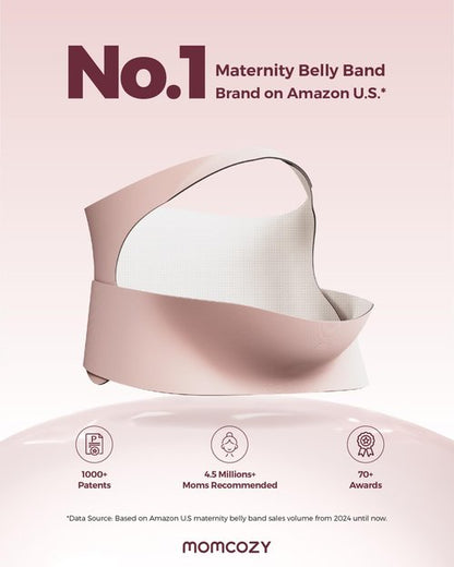 Momcozy Pregnancy Belly Band, CozySupport Ergonest Maternity Belly Band, Invisible Pregnancy Belt for Back, Abdomen, Waist